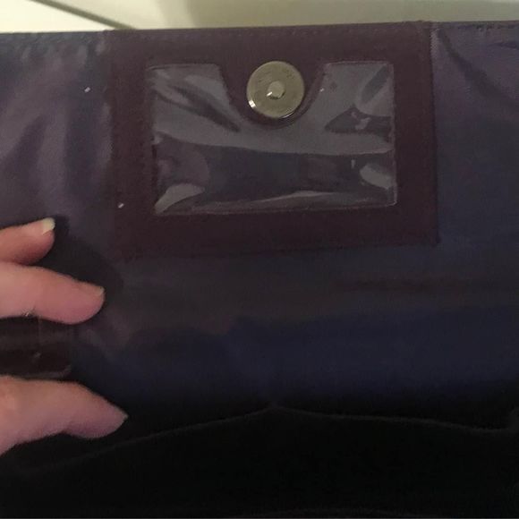 Large Kenneth Cole Reaction purple wallet clutch. - Picture 4 of 6